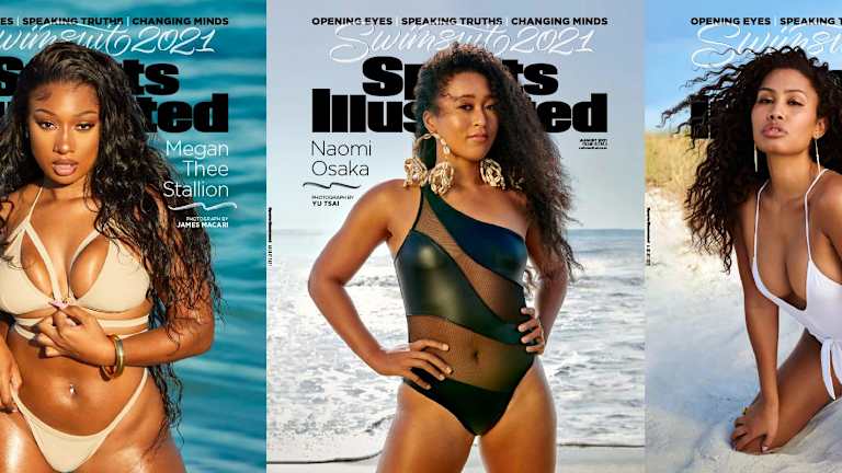 Your Sports Illustrated Swimsuit 2021 Cover Models Are Megan Thee Stallion, Naomi Osaka and Leyna Bloom